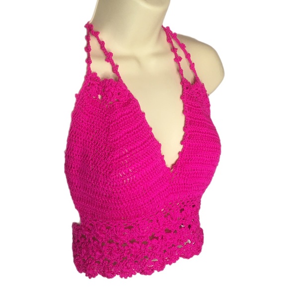 Gorgeous crochet handmade halter bikini/cami top. Size AU12 (small 14?) - Picture 3 of 7